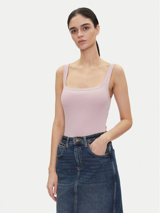 Lee Lee Топ Square 112363644 Фіолетовий Slim Fit