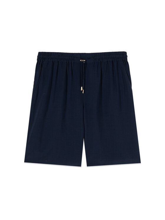 Oltre Oltre Szorty materiałowe P046J002532N034 Niebieski Regular Fit