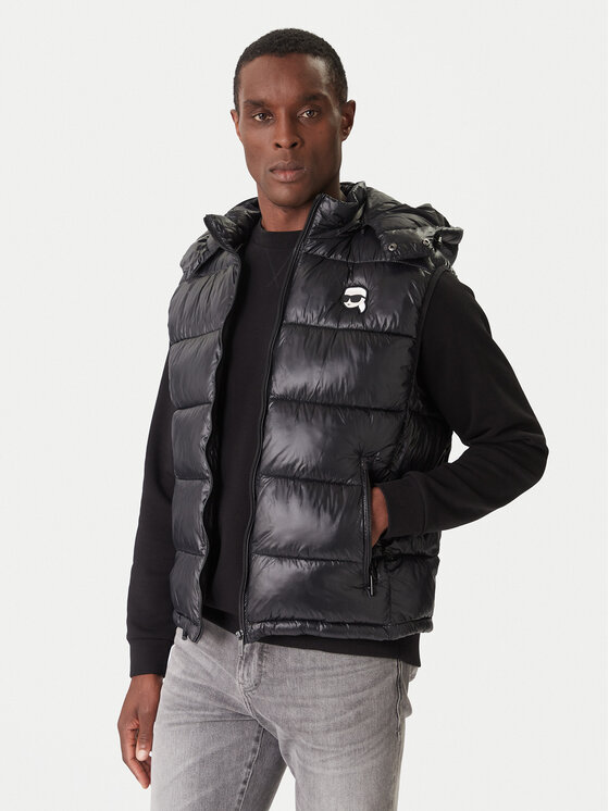 KARL LAGERFELD KARL LAGERFELD Mellény 505023 554590 Fekete Regular Fit