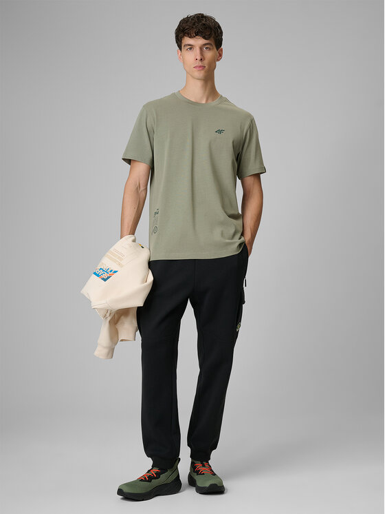 4F 4F T-Shirt NATURE’S TRAIL Khaki Regular Fit
