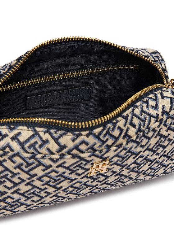 Tommy Hilfiger Tommy Hilfiger Ročna torba Th Grace Camera Bag Jacquard AW0AW18864 Mornarsko modra