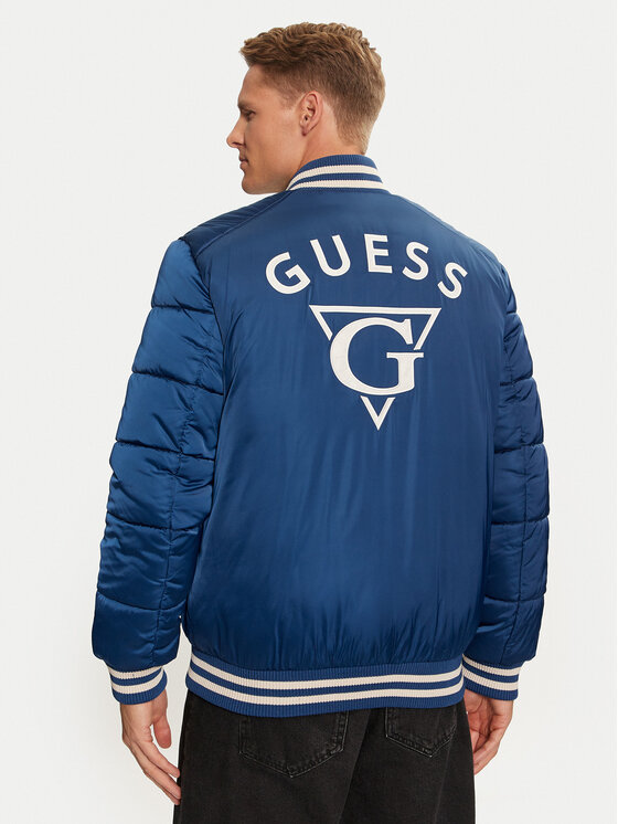 Guess Guess Μπόμπερ μπουφάν M4BL31 WGJ92 Μπλε Regular Fit