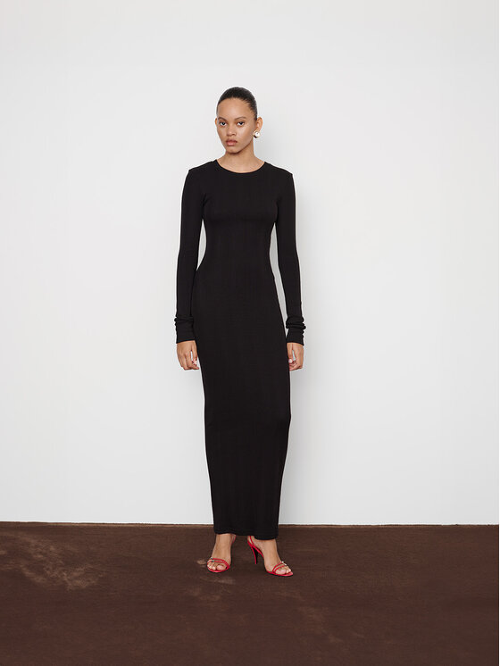 La Mania La Mania Každodenné šaty WILLOW Čierna Classic Fit