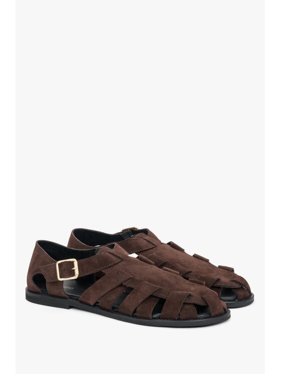 Estro Estro Sandále ER00119662 Tmavo hnedá