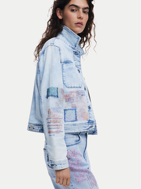 Desigual Desigual Džínsová bunda Los Angeles 25SWED03 Modrá Regular Fit