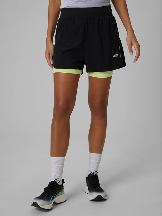 4F 4F Szorty sportowe JOY MOTION Czarny Regular Fit