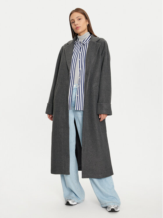 Noisy May Noisy May Παλτό μεταβατικό Caddy 27031306 Γκρι Loose Fit