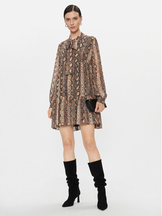 MICHAEL Michael Kors MICHAEL Michael Kors Φόρεμα πουκάμισο MH381VIBAY Καφέ Regular Fit