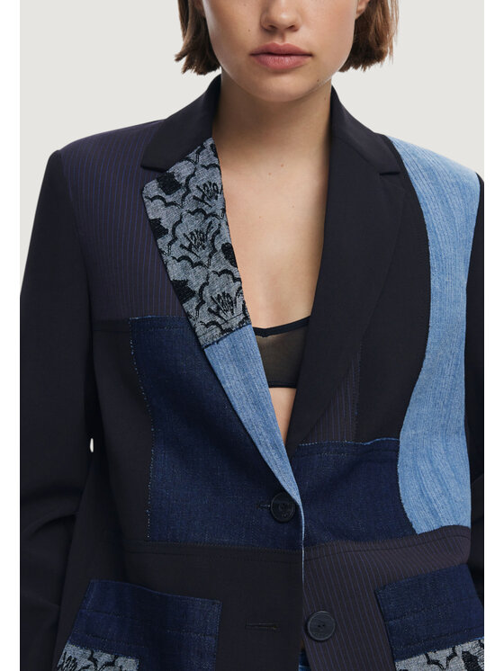 Desigual Desigual Μπουφάν γυναικείο CHAQ_TEXTURES Μαύρο Blazer Fit