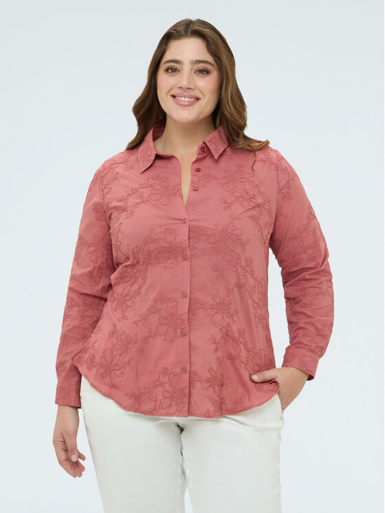 Fiorella Rubino Fiorella Rubino Koszula 5049T001453N006 Różowy Regular Fit