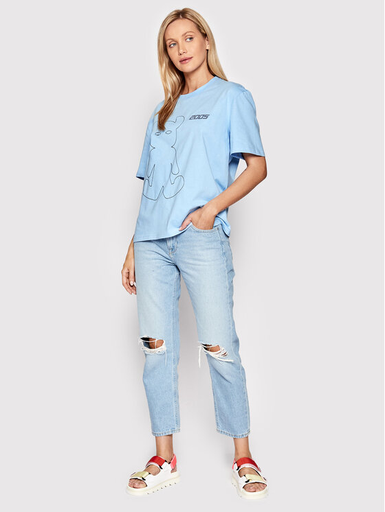 2005 2005 Majica Unisex Horned Svetlo modra Relaxed Fit