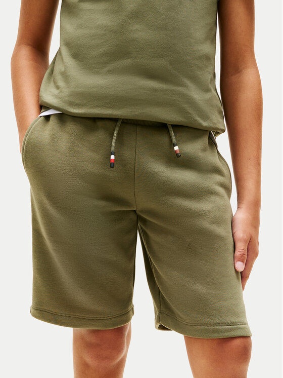 Tommy Hilfiger Tommy Hilfiger Marškinėliai Essential Logo KB0KB09666 Žalia Regular Fit