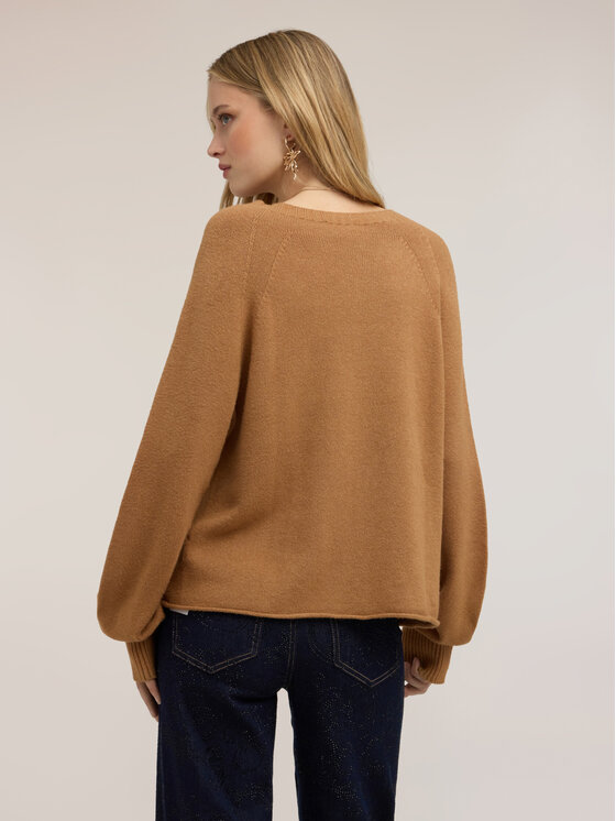 Motivi Motivi Sweter M342E002401N012 Brązowy Regular Fit