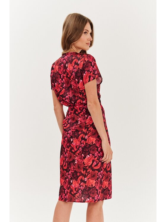 NAOKO NAOKO Sukienka codzienna Rosso Incanto Czerwony Regular Fit
