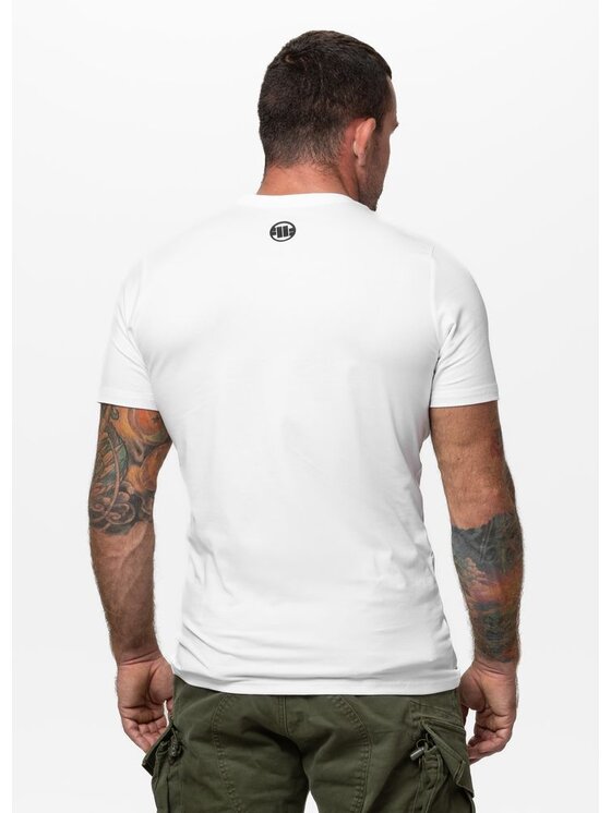 PITBULL PITBULL T-Shirt CLASSIC BOXING Biały Regular Fit