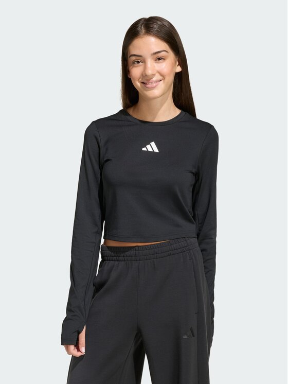 adidas adidas Longsleeve 158917 Czarny Fitted Fit
