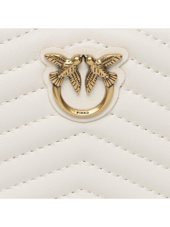 PINKO Pinko Velika ženska denarnica Ryder Zip Around 100250 A0GK Bela