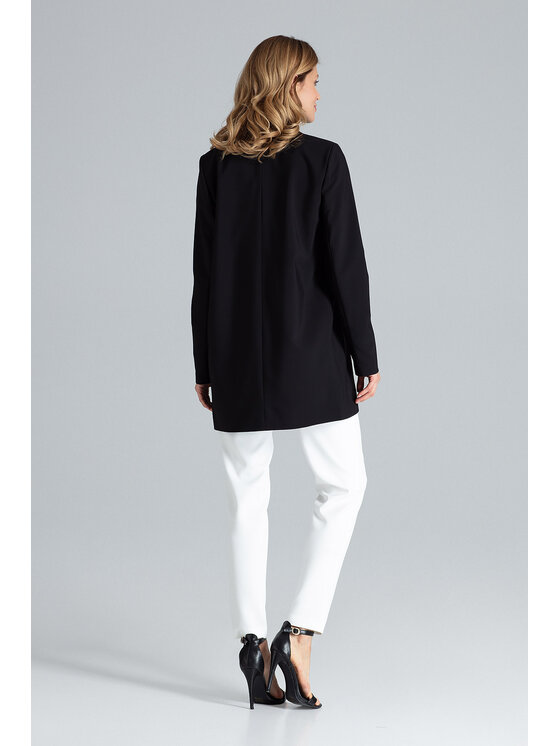 FIGL FIGL Płaszcz M551 Czarny Regular Fit