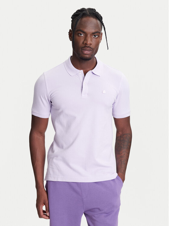 United Colors Of Benetton United Colors Of Benetton Polokošile 3WG9U301Z Fialová Slim Fit