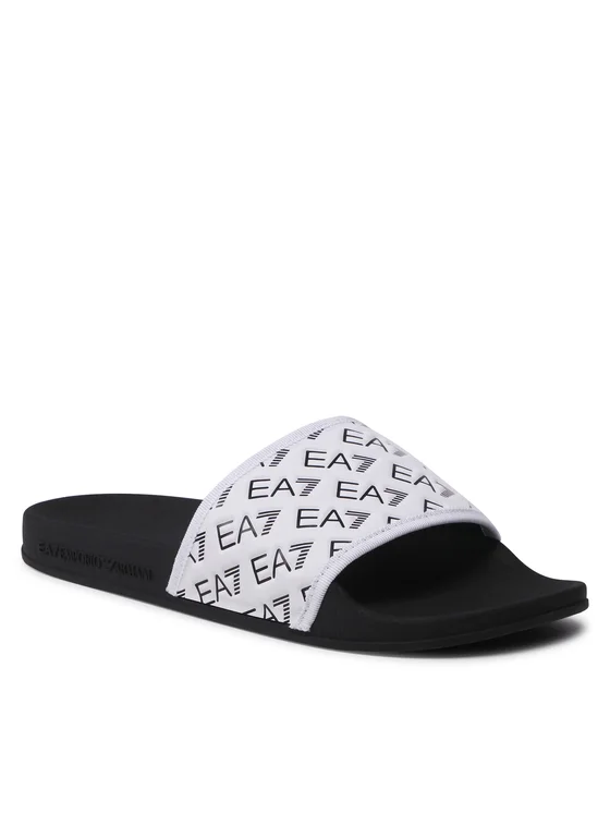EA7 Emporio Armani Pantoletten XCP010 XK340 D611 Weiß