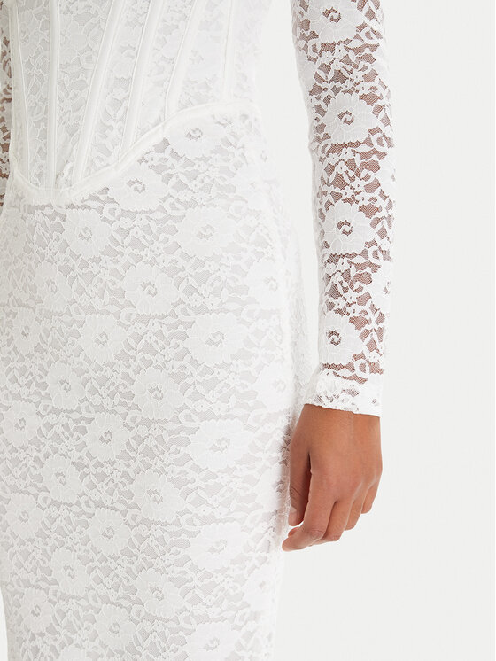 Bardot Bardot Abito da cocktail Carmen 60189DB Bianco Slim Fit