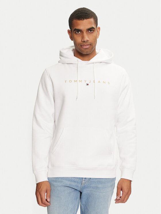 Tommy Jeans Mikina DM0DM20503 Biela Regular Fit