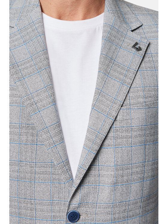 Lancerto Lancerto Marynarka Silsbee MA131124000017 Szary Slim Fit