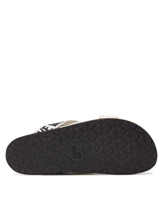 LOVE MOSCHINO LOVE MOSCHINO Klapki JA28263G0IIX110A Écru