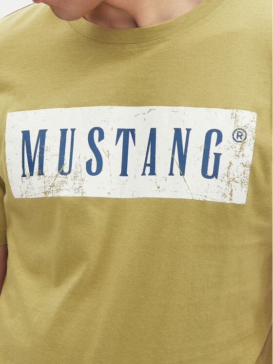 Mustang Mustang T-Shirt Austin 1016274 Zielony Regular Fit