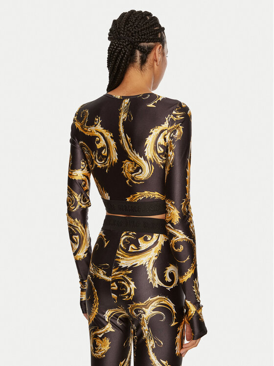 Versace Jeans Couture Versace Jeans Couture Μπλουζάκι 77HAH218 JS360 Μαύρο Slim Fit