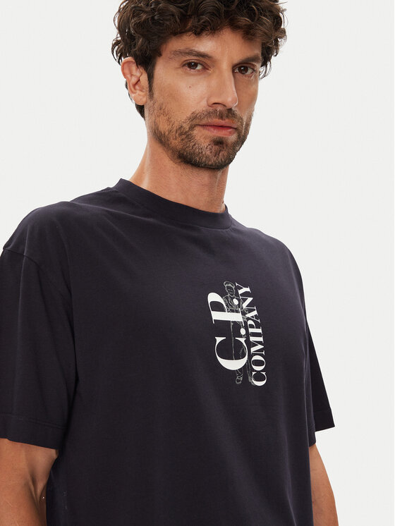 C.P. Company C.P. Company Póló 19CMTS092A005100W Sötétkék Regular Fit