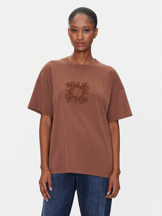 ViCOLO ViCOLO T-Shirt RD0119 Hnědá Regular Fit