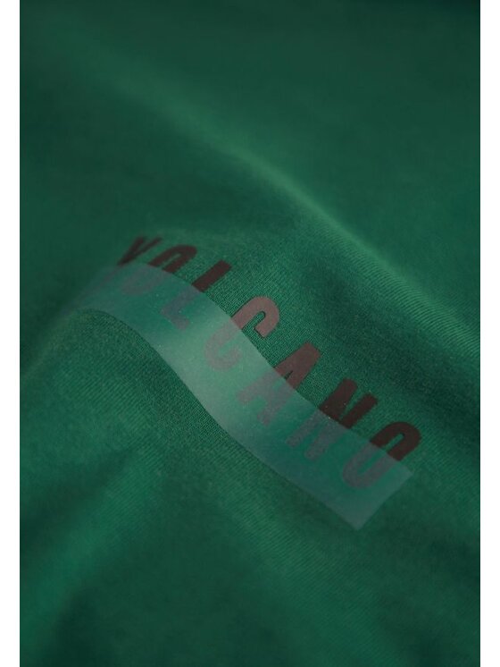 Volcano Volcano Longsleeve L-MONO Zielony ciemny Regular Fit