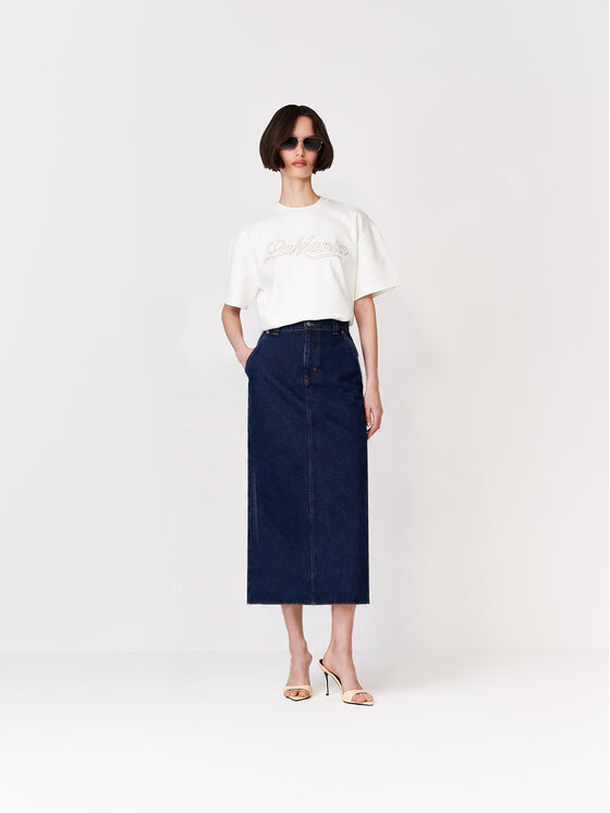 La Mania La Mania Maxi sukňa CRUZ Tmavomodrá Basic Fit