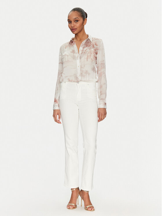 Guess Guess Džinsai W5GA15 D5N71 Smėlio Skinny Fit
