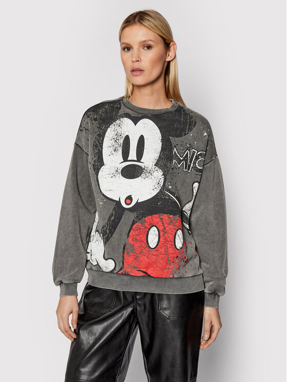 Desigual Sweatshirt DISNEY Mickey 21WWSK44 Grau Regular Fit