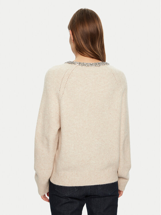 Morgan Morgan Pulover 242-MPERLE Bej Regular Fit
