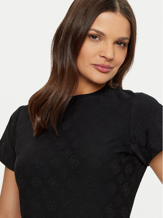 Guess Guess Marškinėliai V5RI02 KCLG2 Juoda Regular Fit