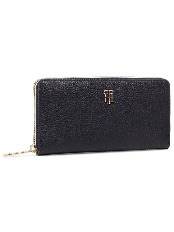Tommy Hilfiger Du y Portfel Damski Th Essence Lrg Za Corp AW0AW09021 Granatowy Modivo.pl
