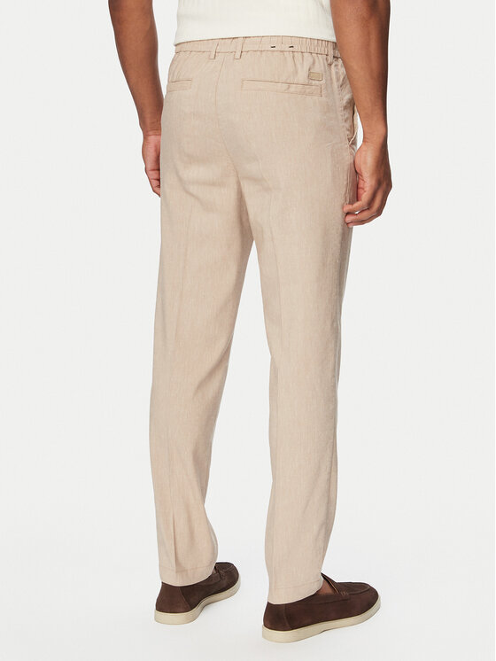 BOSS BOSS Bavlnené nohavice Kane1 50557859 Béžová Regular Fit