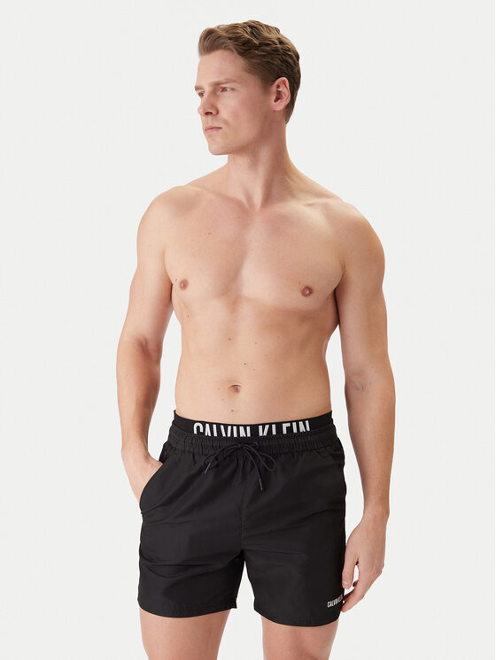 Calvin Klein Swimwear Calvin Klein Swimwear Szorty kąpielowe LV00N61015 Czarny Regular Fit