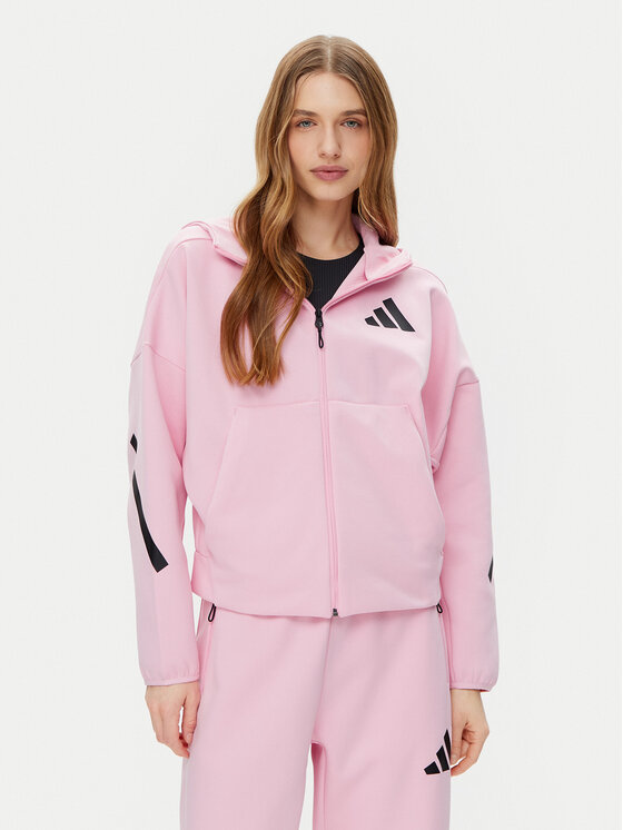 adidas Mikina Z.N.E. JC5393 Ružová Loose Fit