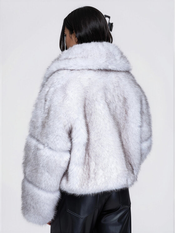 Ombre Ombre Futro OW-FR-E0003 Szary Oversize