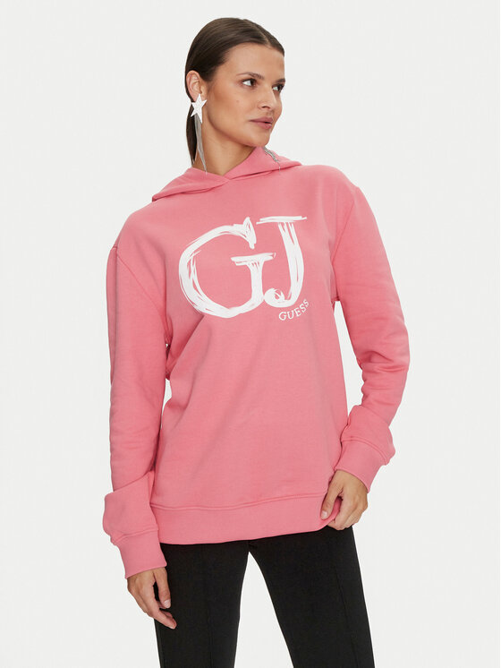 Guess Mikina Sara V4YQ00 K68I4 Ružová Relaxed Fit
