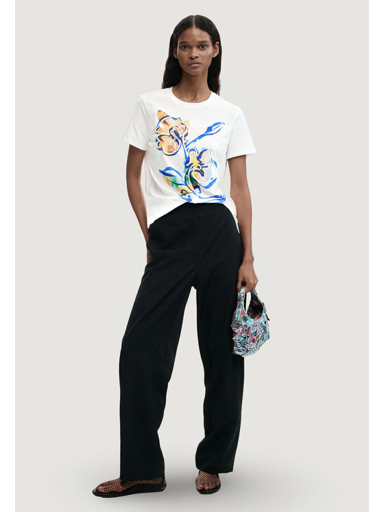 Desigual Desigual T-krekls TS_ZURICH Balts Casual Fit