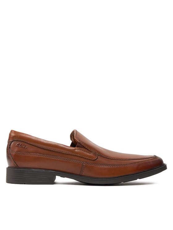 Pantofi Clarks Tilden Free 261300987 Dark Tan Leather
