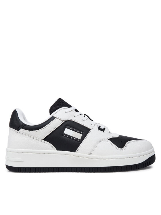 Tommy Jeans Snīkeri Tjm Retro Basket Cupsole Tumble EM0EM01513 Balts