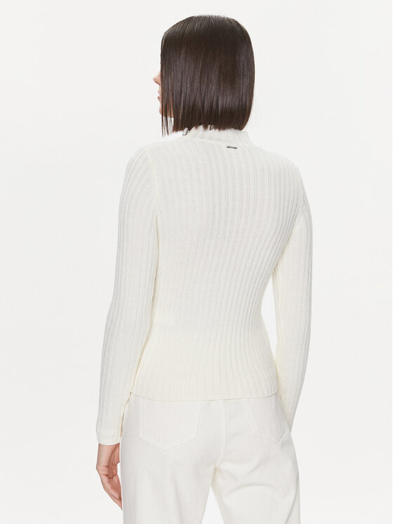 Liu Jo Liu Jo Sweter MF3223 MA95M Écru Slim Fit