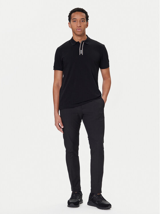 BOSS BOSS Bavlnené nohavice T_Commuter 50544245 Čierna Slim Fit