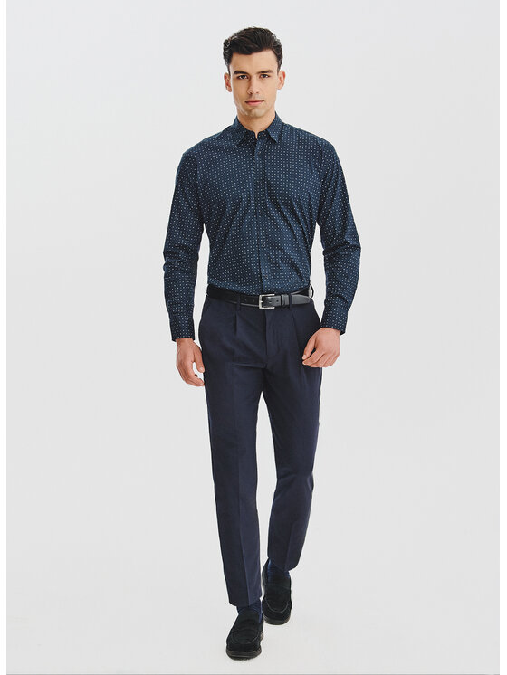 Pako Lorente Pako Lorente Koszula P25WN-1X-031 Granatowy Regular Fit